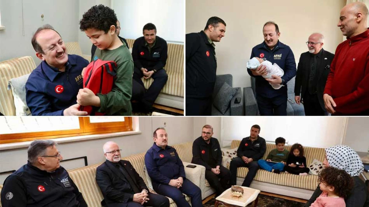 AFAD BAŞKANI PEHLİVAN GAZZELİ AİLELERE GİTTİ