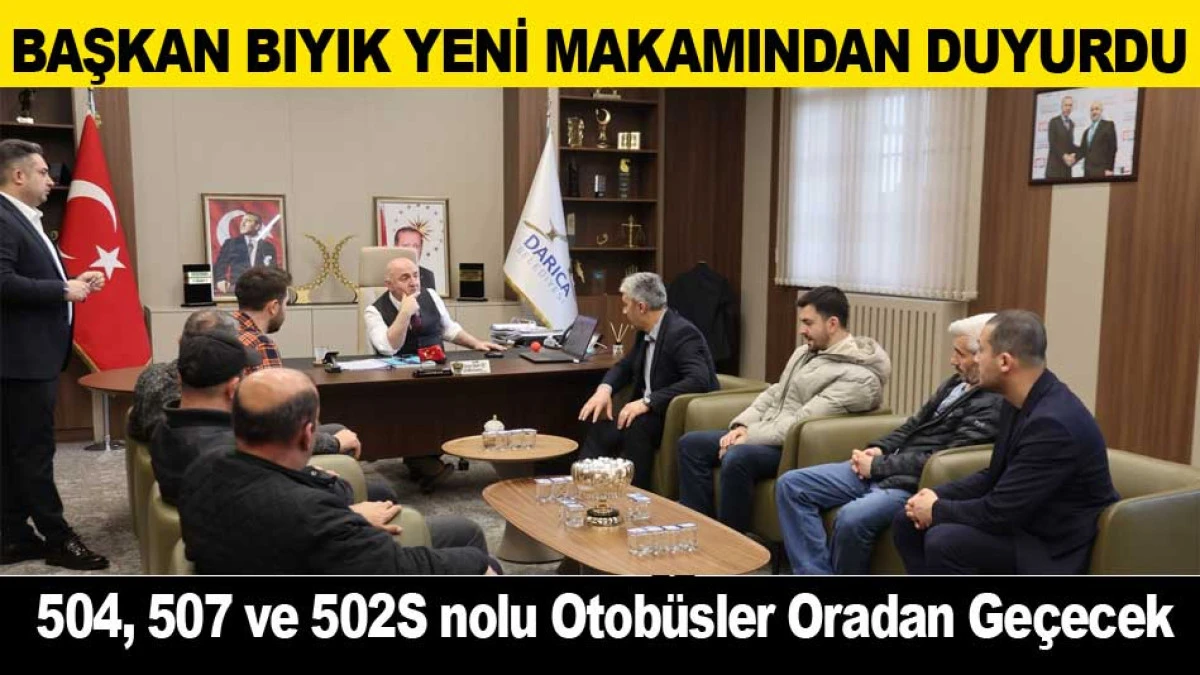 BAŞKAN BIYIK YENİ MAKAMINDAN DUYURDU