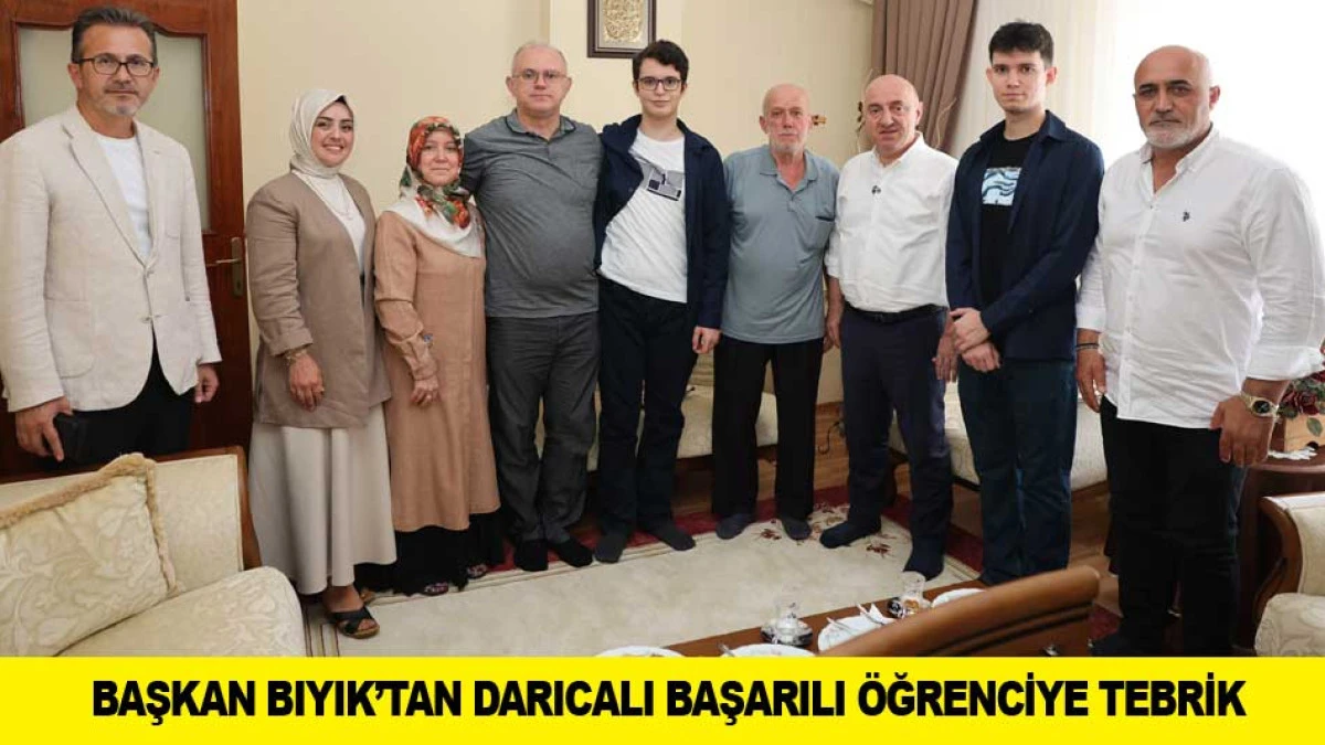 BAŞKAN BIYIK&rsquo;TAN BAŞARILI &Ouml;ĞRENCİYE TEBRİK