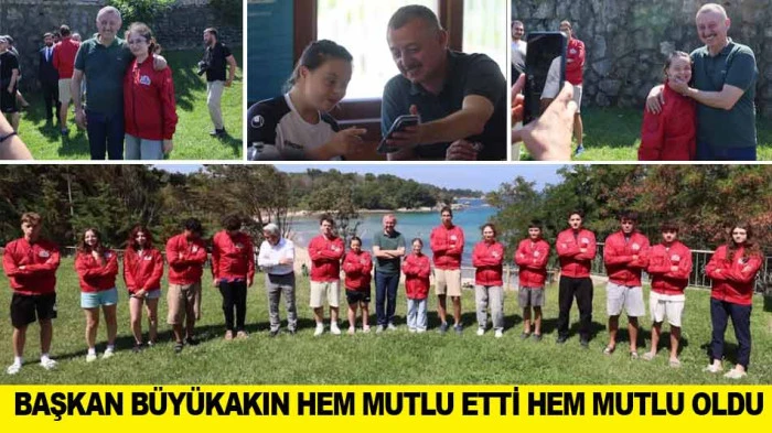 BAŞKAN B&Uuml;Y&Uuml;KAKIN HEM MUTLU ETTİ HEM MUTLU OLDU