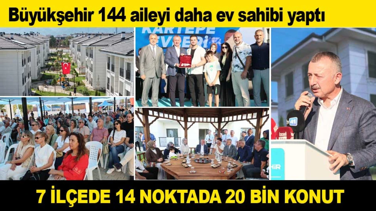 B&uuml;y&uuml;kşehir 144 aileyi daha ev sahibi yaptı