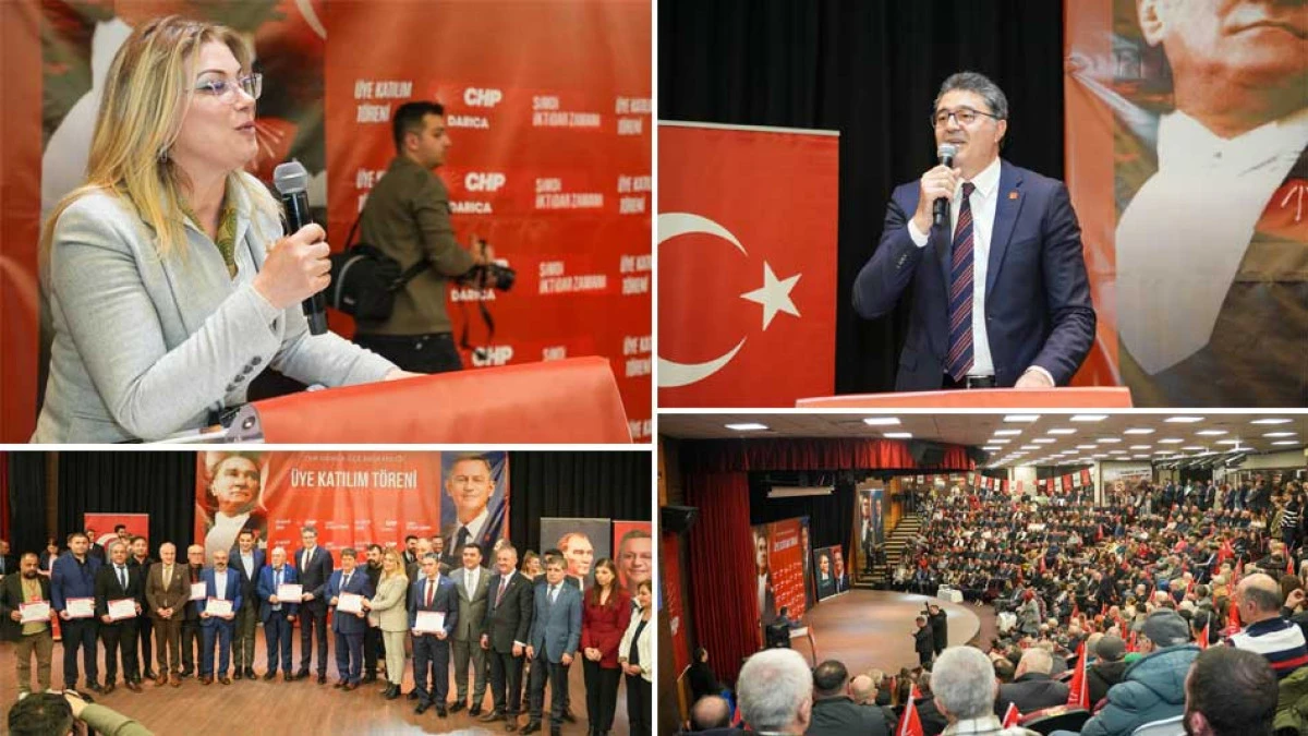 CHP DARICA'DA TOPLU &Uuml;YE KATILIM T&Ouml;RENİ VARDI