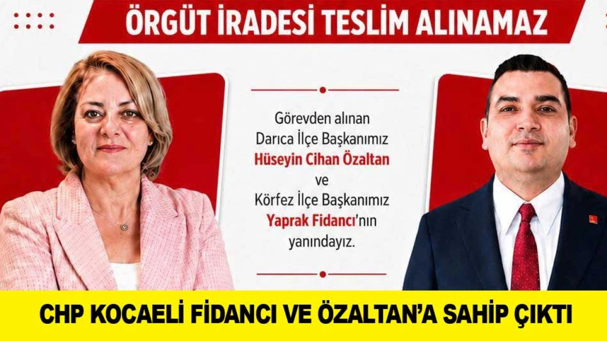 CHP KOCAELİ FİDANCI VE &Ouml;ZALTAN&rsquo;A SAHİP &Ccedil;IKTI