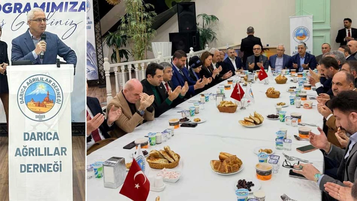 DARICALI AĞRILILAR İFTAR YEMEĞİ VERDİ 