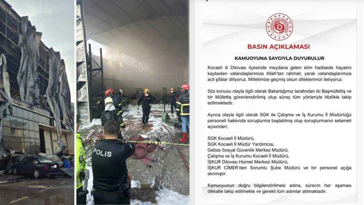 DİLOVASI'NDAKİ YANGIN SONRASI 6 MÜDÜR AÇIĞA ALINDI