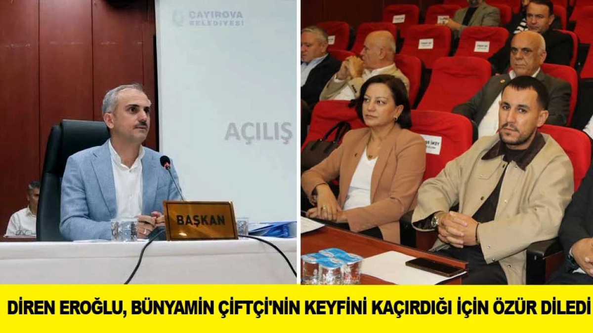 DİREN EROĞLU, B&Uuml;NYAMİN &Ccedil;İFT&Ccedil;İ'NİN KEYFİNİ KA&Ccedil;IRDIĞI İ&Ccedil;İN &Ouml;Z&Uuml;R DİLEDİ
