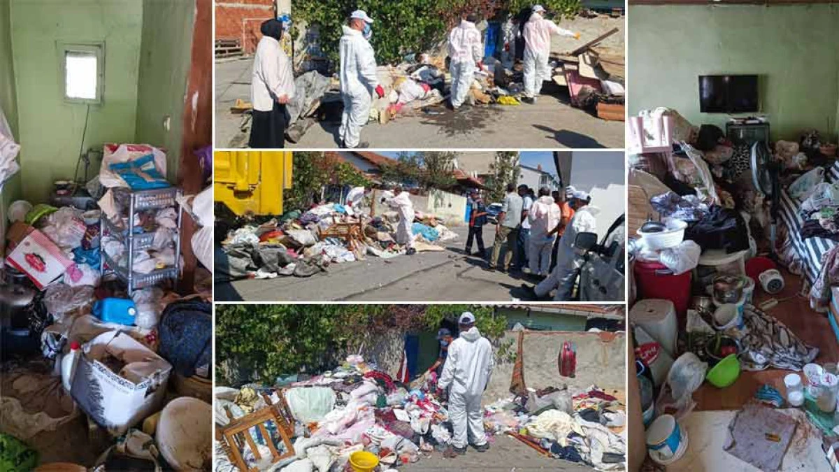 GEBZE'DE BİR ÇÖP EV DAHA BOŞALTILDI