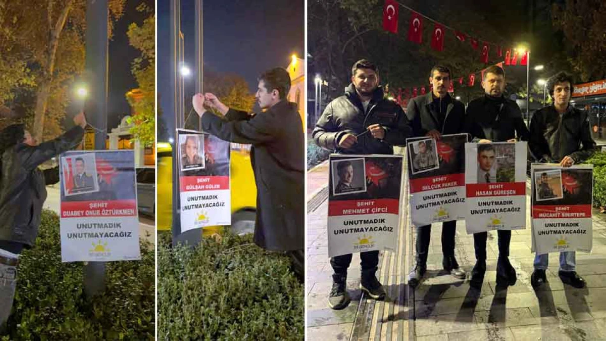 İYİ Parti Kocaeli Gençliği’nden Şehitlere Saygı Eylemi