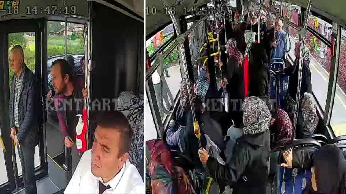 KOCAELİ// Büyükşehir otobüs şoförü gereğini yaptı