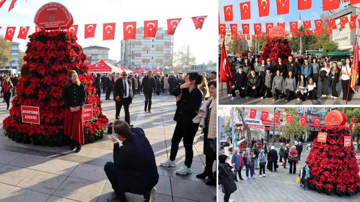 Kocaeli Büyükşehir’den 10 Kasım’a özel 1087 Atatürk çiçeği