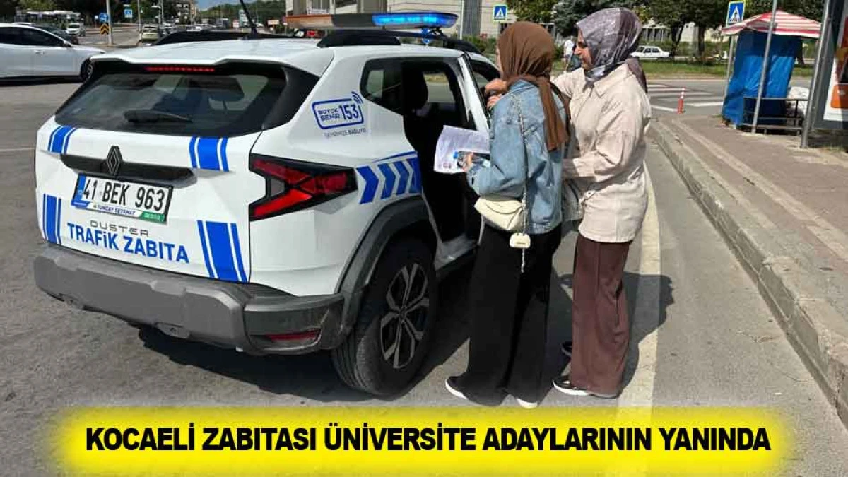 KOCAELİ ZABITASI &Uuml;NİVERSİTE ADAYLARININ YANINDA
