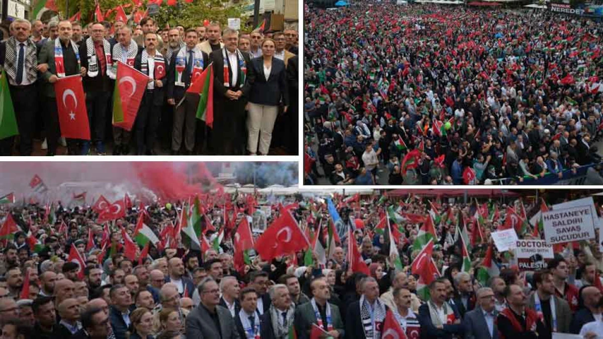 Kocaeli’de Filistin için SUMUD Mitingine katılım Yükek Oldu