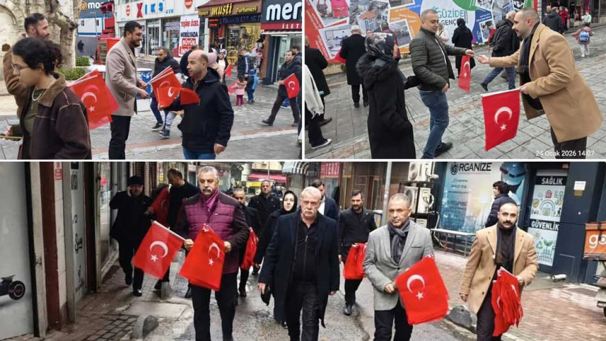 MHP GEBZE BAYRAK DAĞITTI