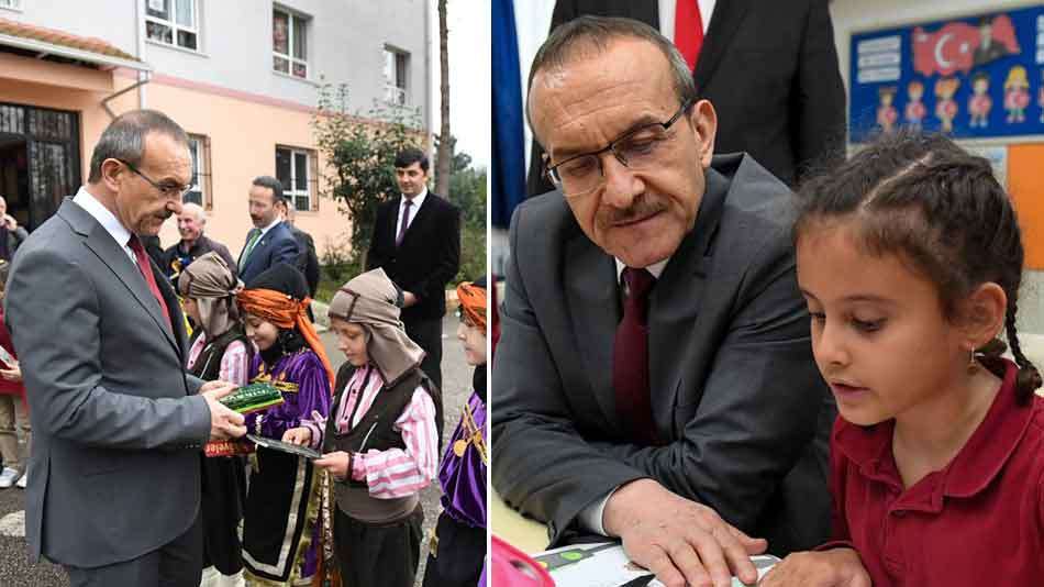 VALİ YAVUZ'DAN MİNİKLERE ZİYARET